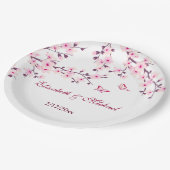 フローラさくらんぼ結婚の花 ペーパープレート (アングル)