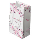 フローラさくらんぼ花カスタムウェディング スモールペーパーバッグ (裏面アングル)