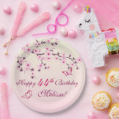 フローラさくらんぼ花ズバースデーパーティー ペーパープレート (パーティー)