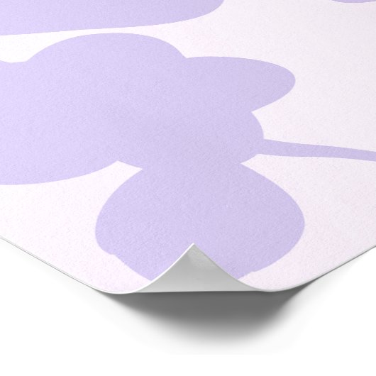 フローラさくらんぼ花ズパープル ポスター (角)