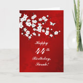 フローラさくらんぼ花ハッピーバースデー カード (正面)