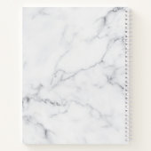 フローラさくらんぼ花ピンク灰色の大理石名 ノートブック (裏面)