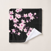 フローラさくらんぼ花モノグラムバスタオルセット バスタオルセット (ウォッシュタオル)