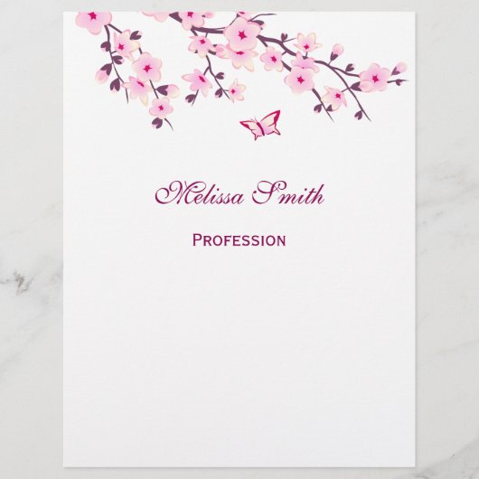 フローラさくらんぼ花白ピンク チラシ (正面)