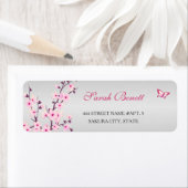 フローラさくらんぼ花赤ちゃんシャワー ラベル (インサイチュ)