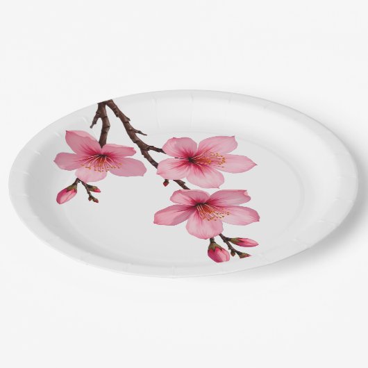 フローラさくらんぼ ペーパープレート (アングル)