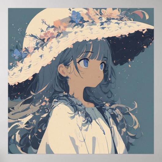 フローラささやき：優しいポートレート ポスター (正面)