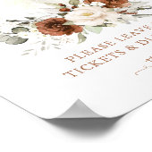 フローラさびカボチャ秋ベビシャワーおむつラッフル ポスター (角)