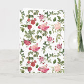 フローラさようならピンクローズフラワー カード (裏面)