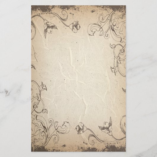 フローラしわアンティーク文房具 便箋 (裏面)