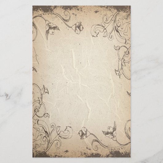 フローラしわアンティーク文房具 便箋 (正面)