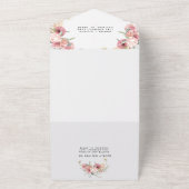 フローラすべて1つの結婚式招待状 オールインワン招待状 (外側)
