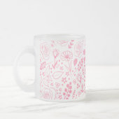 フローラすりマグカップ フロストグラスマグカップ (左)