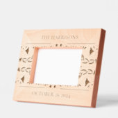 フローラつる植物モノグ結婚ラム レーザー彫刻フレーム (左)