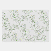 フローラつる植物ラッピング紙フラットシートセット3 ラッピングペーパーシート (正面3)