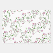 フローラつる植物ラッピング紙フラットシートセット3 ラッピングペーパーシート (正面2)