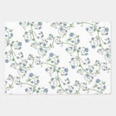 フローラつる植物ラッピング紙フラットシートセット3 ラッピングペーパーシート (正面)