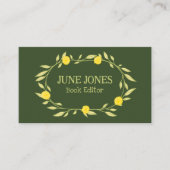 フローラつる植物リースシエレガントッカスタムクお洒落 名刺 (正面)