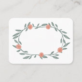 フローラつる植物リースシックエレガントピンクグリーン プレイスカード (正面)