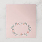 フローラつる植物リースシックエレガントピンクグリーン プレイスカード (外部開封)