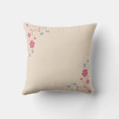 フローラとお洒落蝶のアクセントon Cream クッション (裏面)
