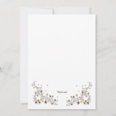フローラとつる植物ミニマル緑 招待状 (裏面)