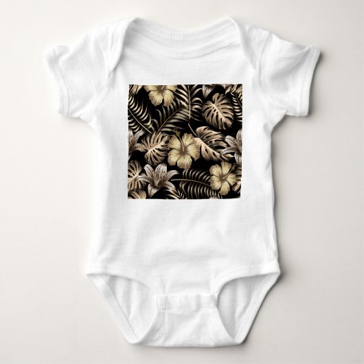 フローラとのシームレスパ葉ターン。 ベビーボディスーツ (正面)