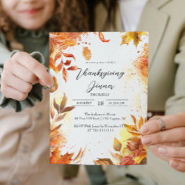 フローラとエレガント紅葉感謝祭ディナー 招待状