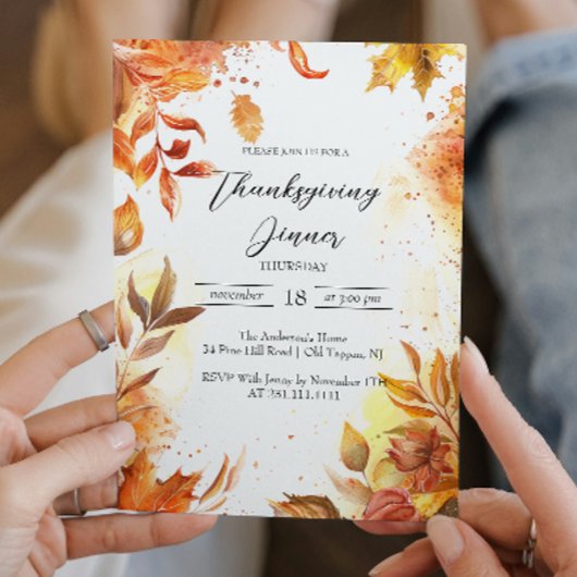 フローラとエレガント紅葉感謝祭ディナー 招待状