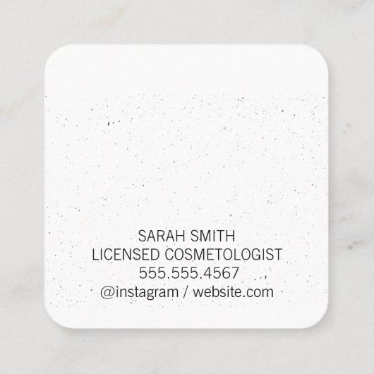 フローラとキス/金ゴールドブラシ/美容師 スクエア名刺 (裏面)