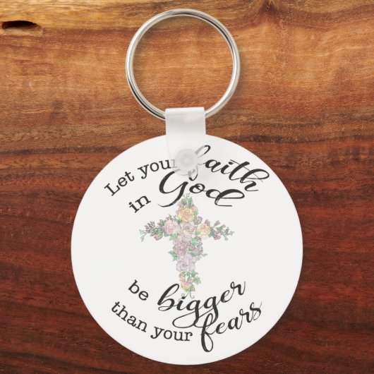 フローラとキリスト教引用文 キーホルダー (正面)