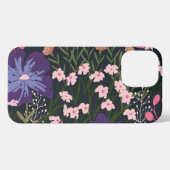 フローラとグラマーのシームレスなパターン自然色 iPhoneケース (裏面横)