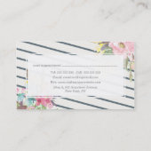 フローラとストライプ美容師アポイントメントカード 予約カード (裏面)