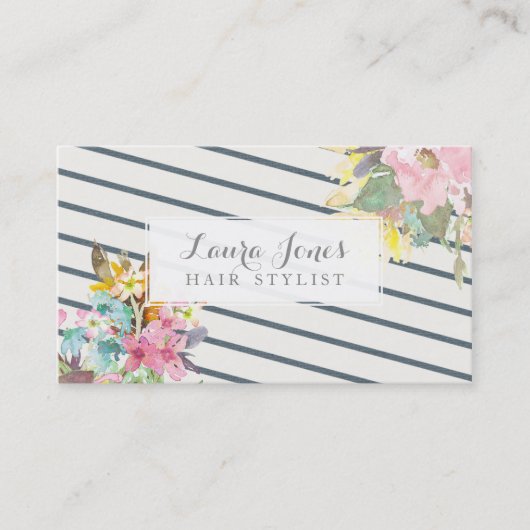 フローラとストライプ美容師アポイントメントカード 予約カード (正面)