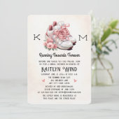 フローラとスニーカーをテーマにしたブライダルシャワー 招待状 (スタンド正面)