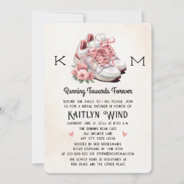 フローラとスニーカーをテーマにしたブライダルシャワー 招待状