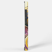 フローラとスパイラルモチーフの電話ケース SAMSUNG GALAXYケース (右側面)