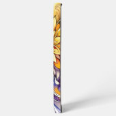 フローラとスパイラルモチーフの電話ケース SAMSUNG GALAXYケース (左側面)