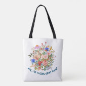 フローラとスローガングラフィック トートバッグ (裏面)