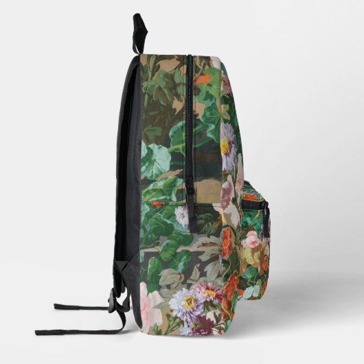 フローラとセージ緑シックエレガントシック プリントバックパック (左)