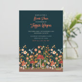 フローラとトンボ吸光度かわいらしブライダル 招待状 (スタンド正面)