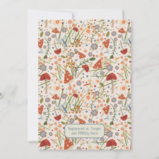 フローラとトンボ吸光度かわいらしブライダル 招待状 (裏面)