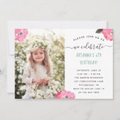 フローラとドットフォトバースデーパーティー 招待状 (正面)