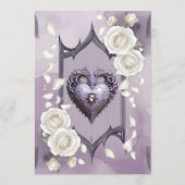 フローラとハートと白いバラのフレーム メニュー (裏面)