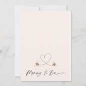 フローラとハートママBee赤ちゃんシャワー 招待状 (裏面)