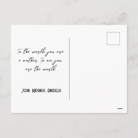 フローラとハート赤い母の日はがき シーズンポストカード (裏面)