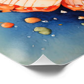 フローラとバタフライファインアートプリントシック ポスター (コーナー)