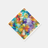 フローラとバブルの抽象芸術 スタンダードカクテルナプキン (角)