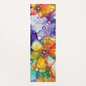 フローラとバブルの抽象芸術 ヨガマット (正面)