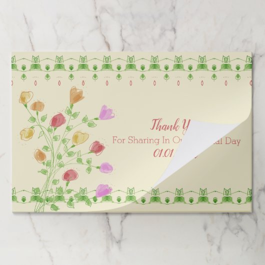 フローラとパターンのアクセント ペーパーパッド (折り畳み)